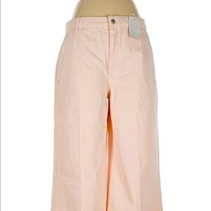 NWT MNG Mango Wide Leg Pink 100% Cotton Jeans